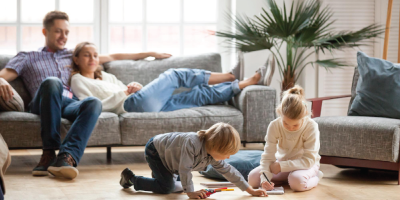 family in living room family in living room